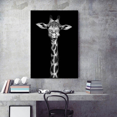 Giraffe Canvas Painting - Vermilton
