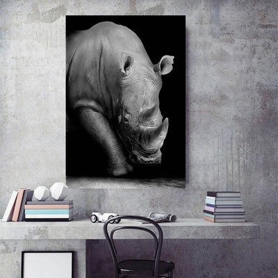 Rhino Canvas Painting - Vermilton