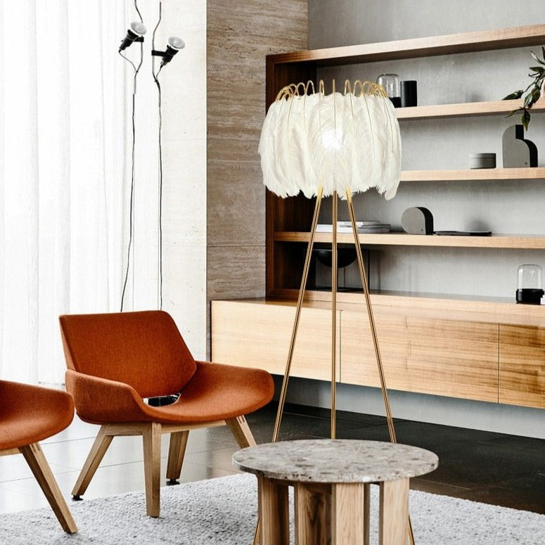 Fillena Feather Floor Lamp - Vermilton