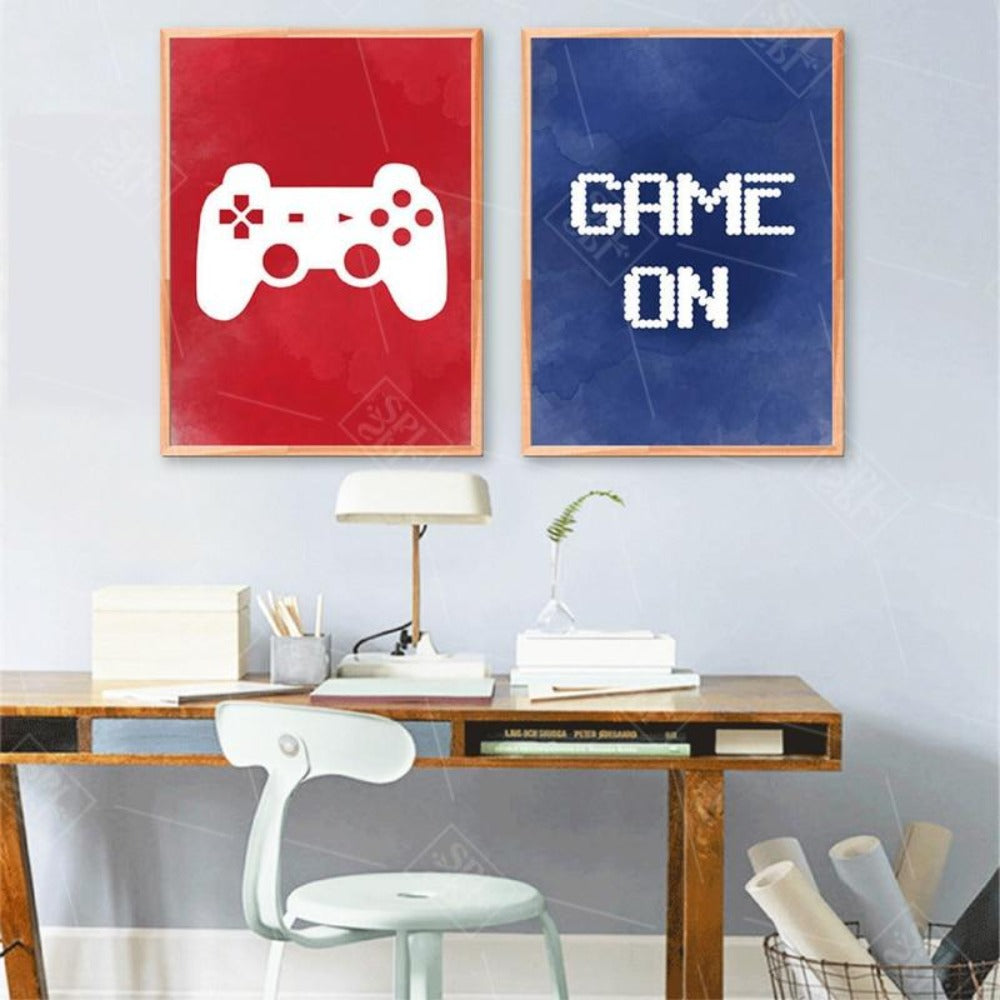 Gaming Room Abstract Canvas Posters - Vermilton