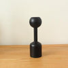 Retro Minimalist Black Wooden Candle Holder