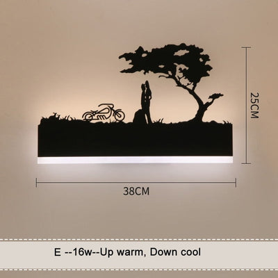 Minimalist Shadow Figure Wall Light - Vermilton
