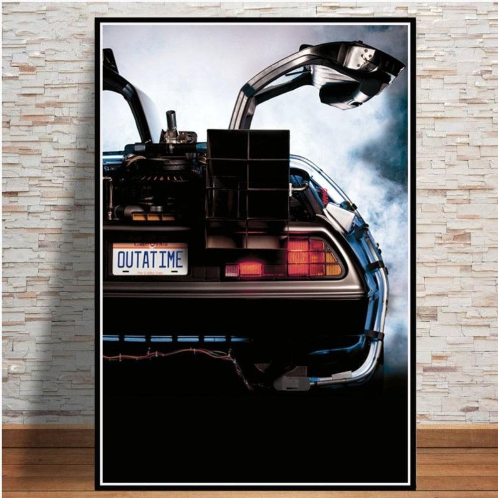 Classic Back To The Future Movie Future Car Poster - Vermilton