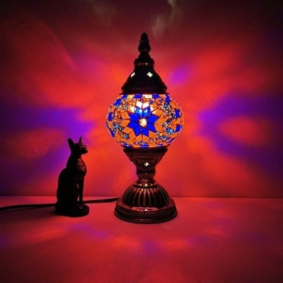 Turkish Vintage Mosaic Table Lamp - Vermilton