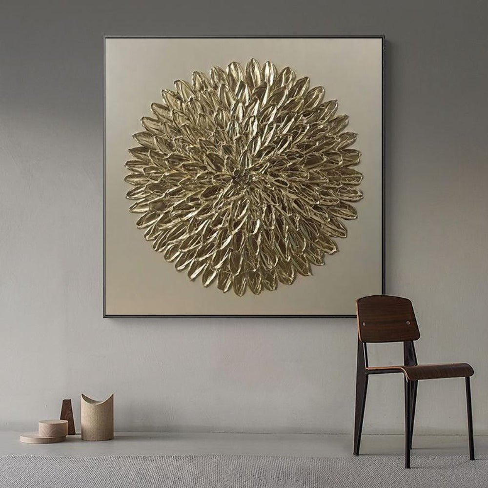 Nordic Abstract Gold Luxury Canvas Art - Vermilton
