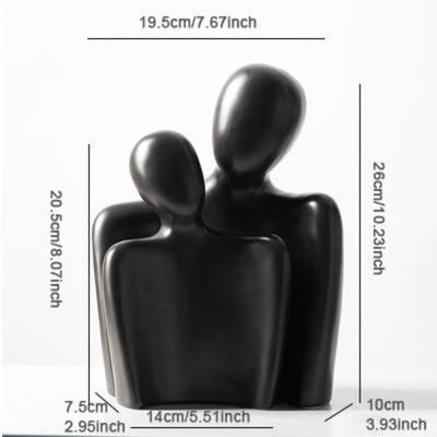 Nordic Minimalist Couple Hug Statue