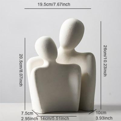 Nordic Minimalist Couple Hug Statue