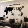 World Map Acrylic Wall Sticker
