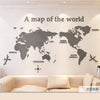 World Map Acrylic Wall Sticker