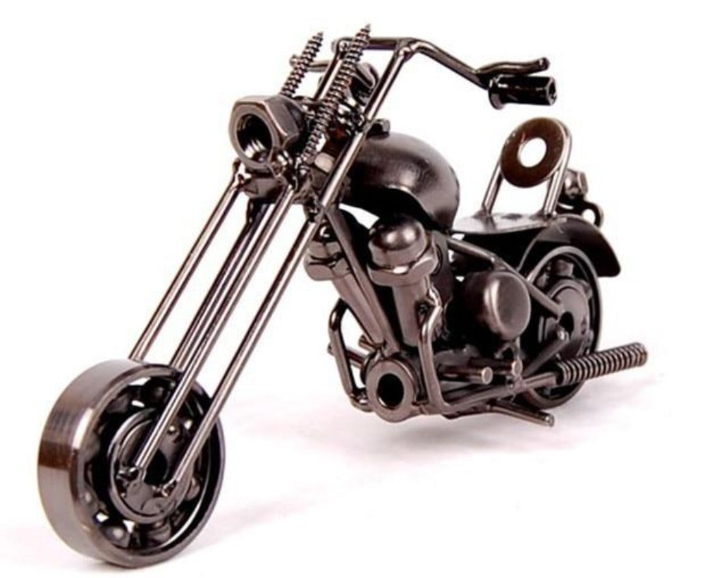 Vintage Retro-naked Metal Motorcycle ornament