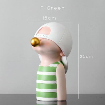 Nordic Kids Blowing Bubble Gum Figurines