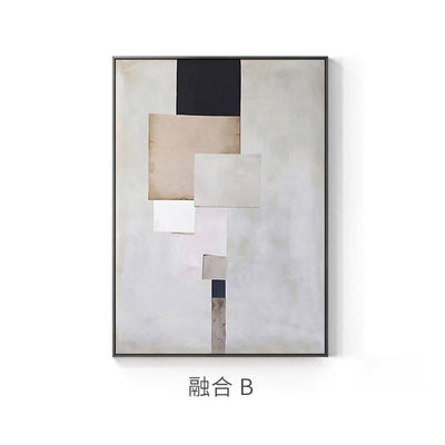 Geometric Squares Abstract Canvas Art - Vermilton