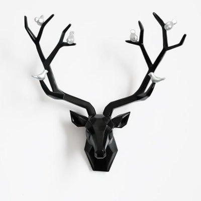 Nordic Geometric Deer Head Wall Statue