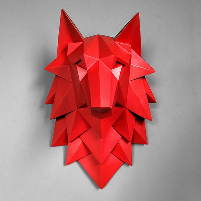 Wolf Head Sculpture - Vermilton