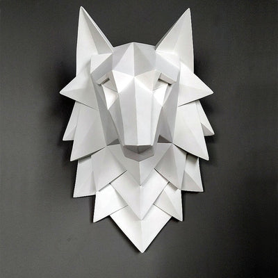Wolf Head Sculpture - Vermilton