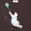 Flying Polar Bear On Balloon Figurines