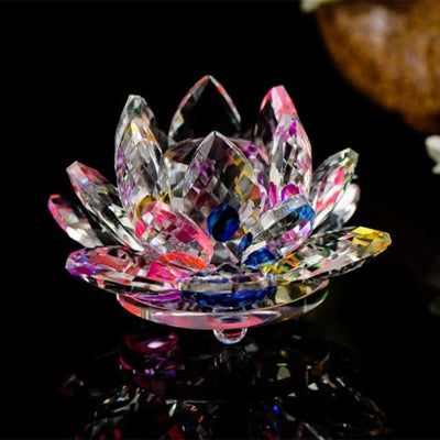 80mm Quartz Crystal Lotus Flower