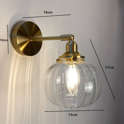 Nordic Japanese Style Brass Wall Lamp - Vermilton