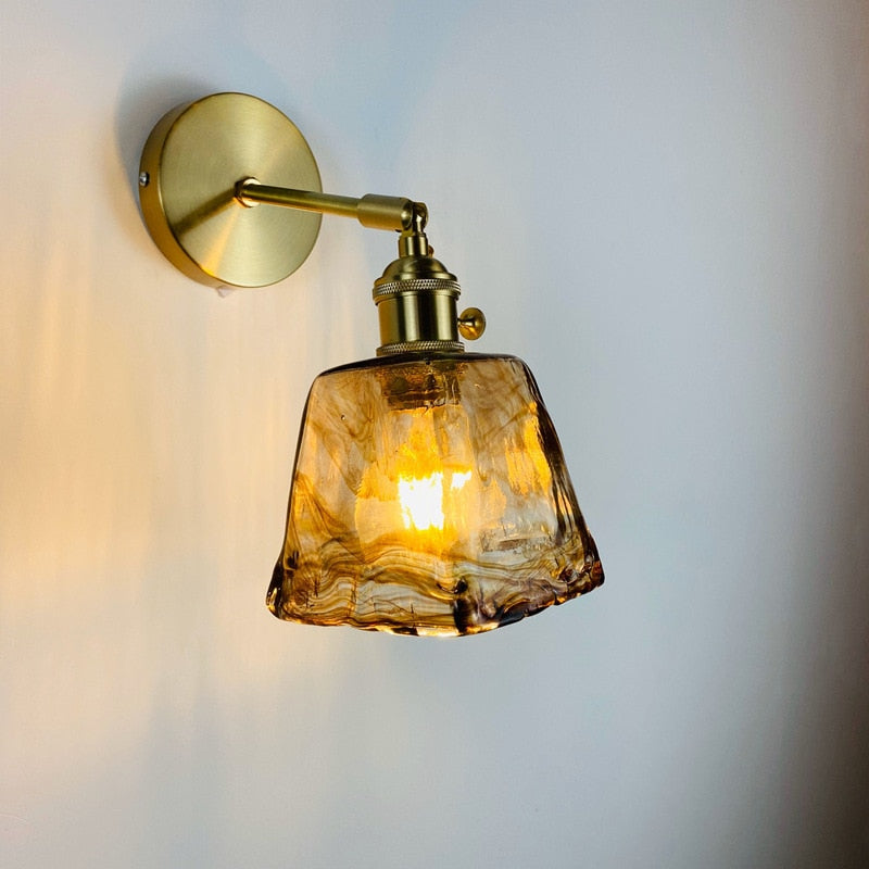 Nordic Japanese Style Brass Wall Lamp - Vermilton