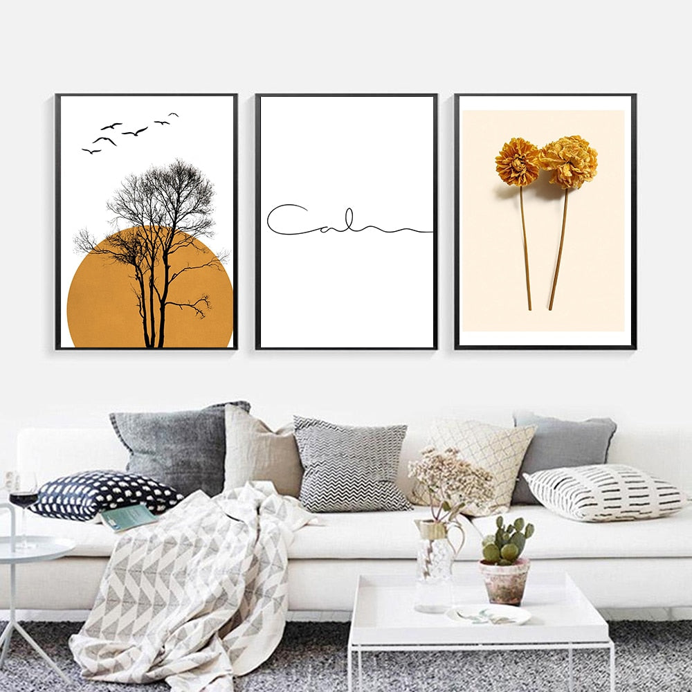 Minimalist Nordic Calm Quotes Wall Art - Vermilton