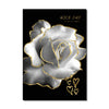Luxurious Black & White Flowers Canvas Poster