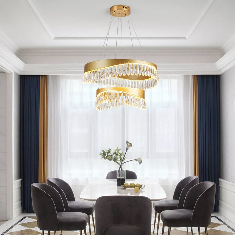 Round Crystal Chandelier - Vermilton