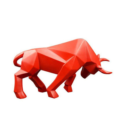 Nordic Geometric Bull Figurine