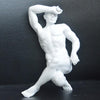 European Glazed Man Nude Art Sculpture
