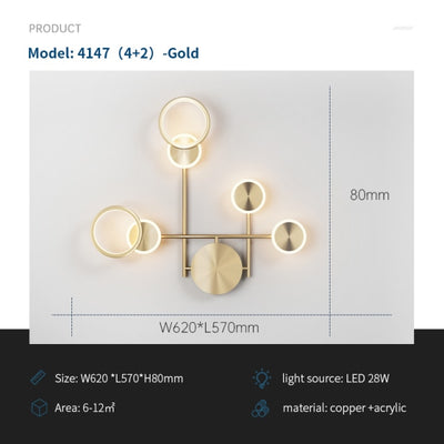 Modern Gold Wall Lamp - Vermilton