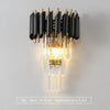 Crystal Black and Gold Wall Lamp - Vermilton