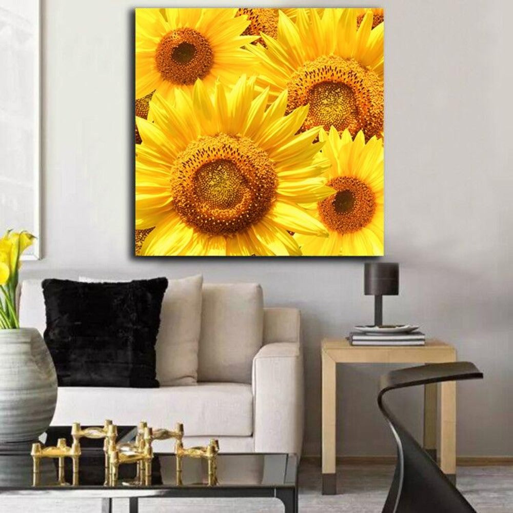 Korean style Sunflower Oil Painting Canvas Art