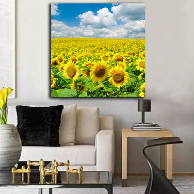 Korean style Sunflower Oil Painting Canvas Art