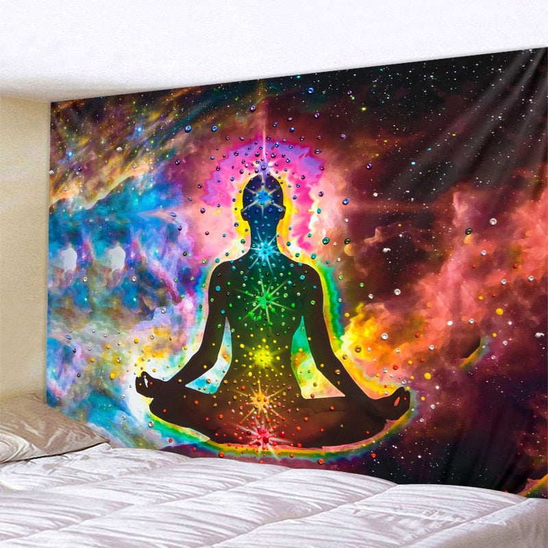 Seven Chakra Meditation Tapestry
