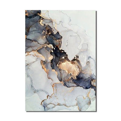 Gold & Black Marble Canvas - Vermilton