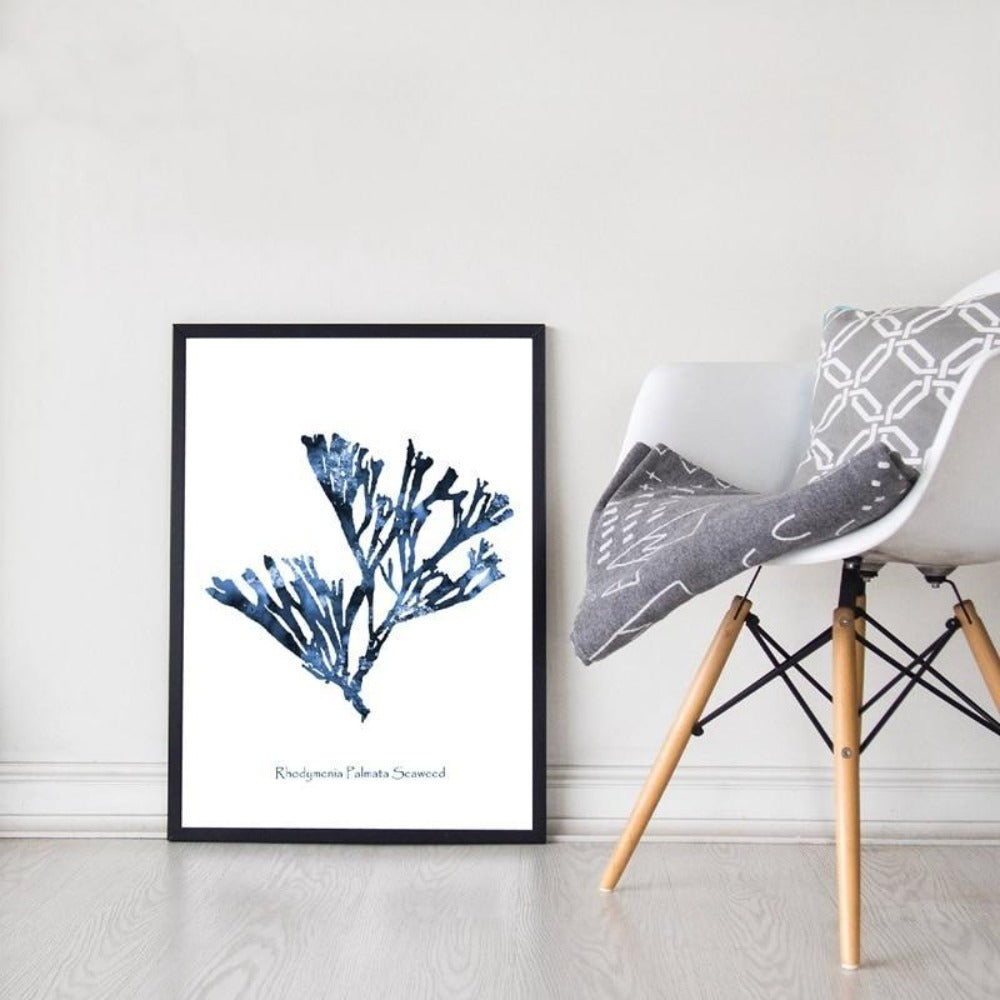 Blue Ocean Watercolor Canvas Painting