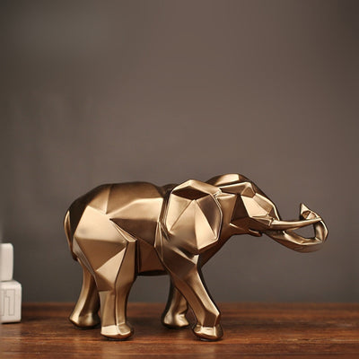 Nordic Geometric Elephant Figurine