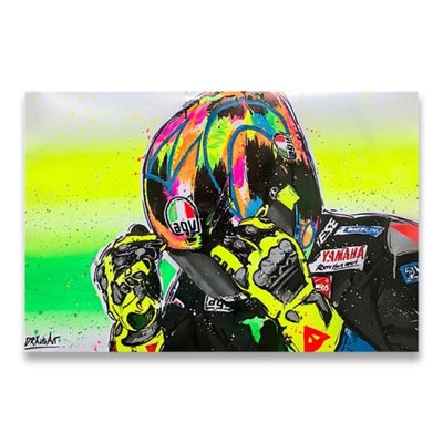 Abstract Motorcycle Oil Painting Art - Vermilton