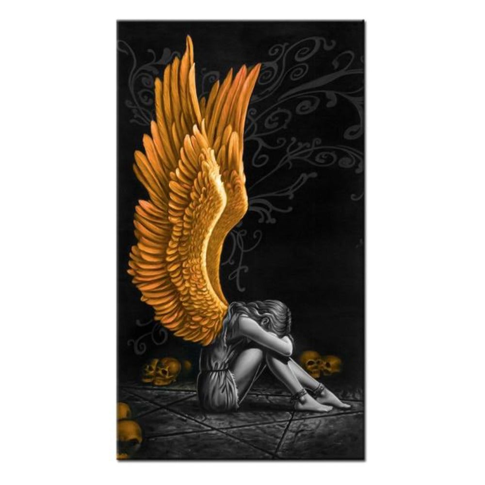 Gothic Angel Canvas Painting - Vermilton