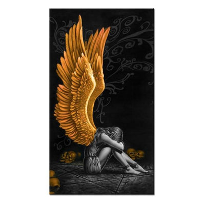 Gothic Angel Canvas Painting - Vermilton