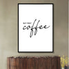 But First Coffee Colorful Cups Canvas Painting