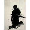 Samurai Silhouette Canvas Painting - Vermilton
