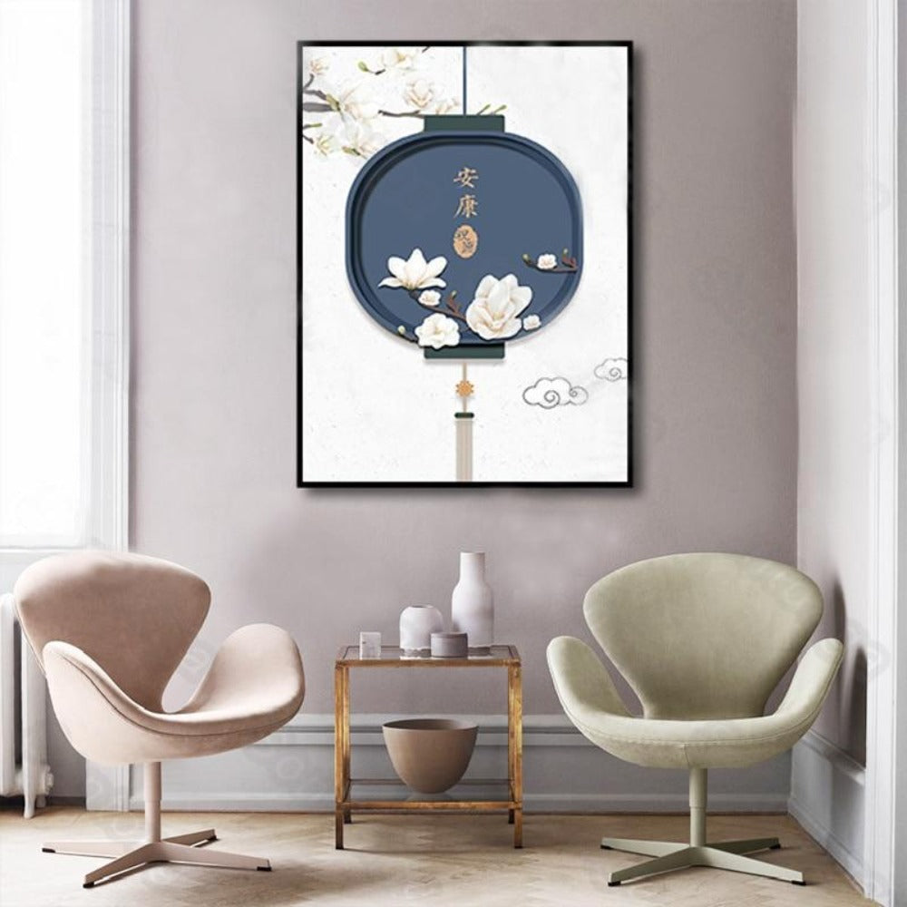 Orchid Lantern Canvas Painting