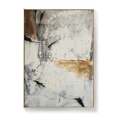 Nordic Abstract Gray Marble Canvas Painting - Vermilton