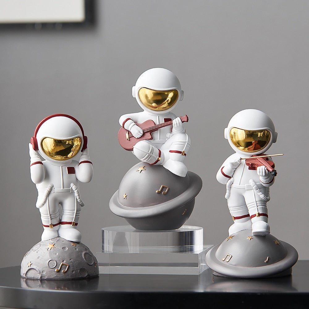 Astronaut Musician Miniature Figurine