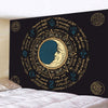 Psychedelic Moon Mandala tapestry