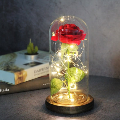 Eternal Rose In Glass Ornament