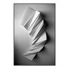 Nordic Black & White 3D Geometric Abstract Canvas Art - Vermilton