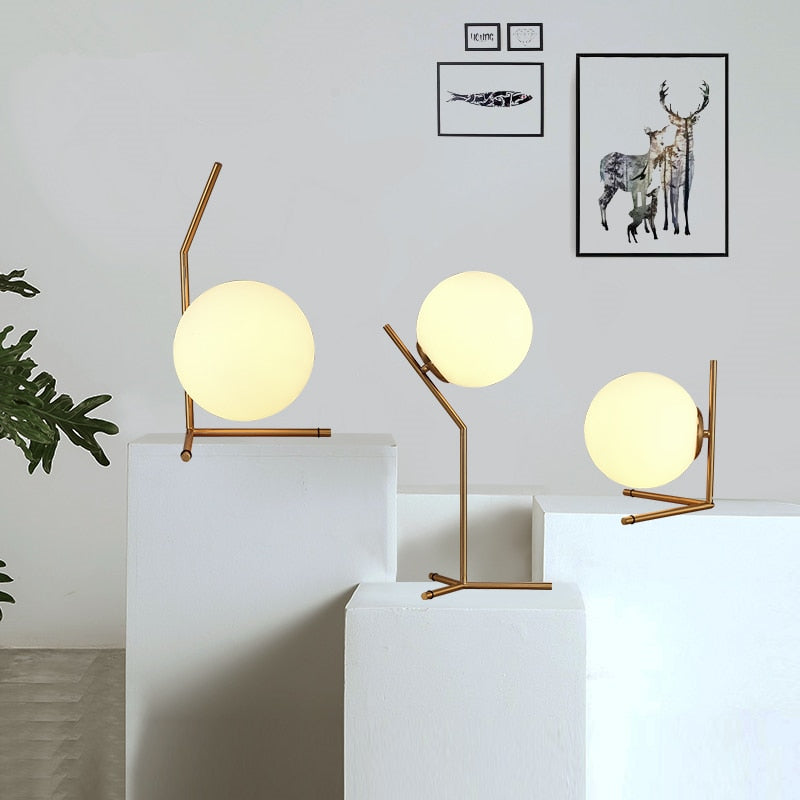 Modern Glass Desk Lamps - Vermilton